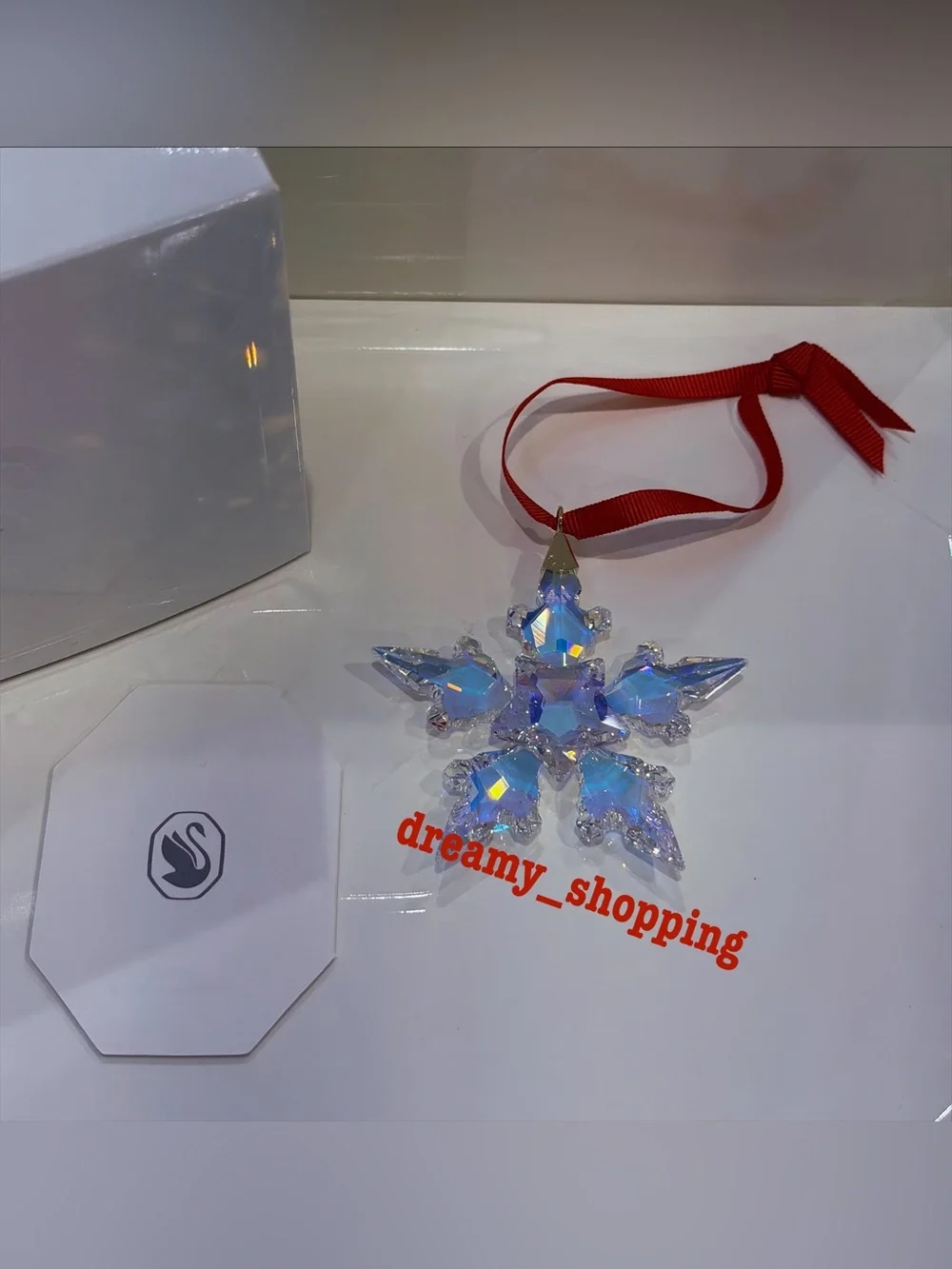 NIB Swarovski Exquisite 2026 Snowflake AB Star 2.6” Crystal Ornament #5764754